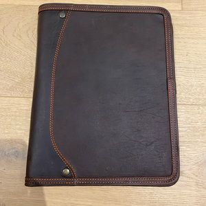 Leather portfolio - new with no tags